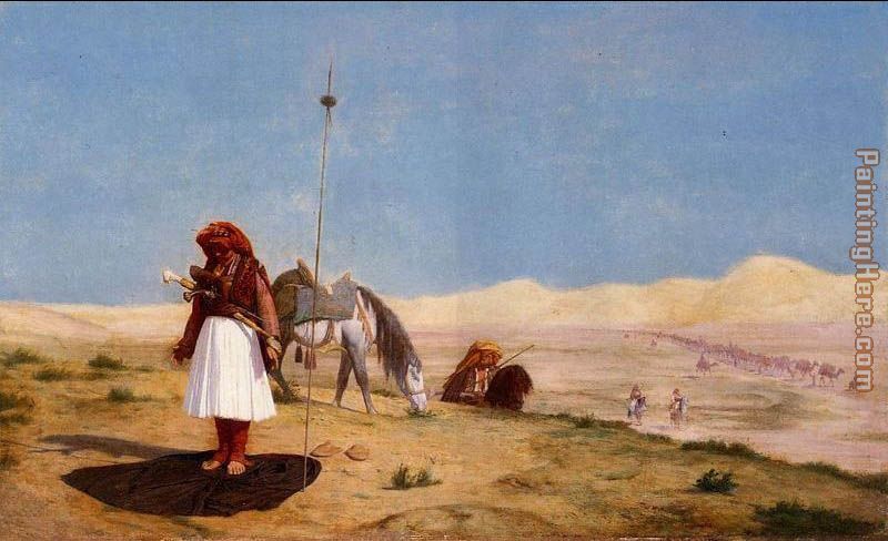 Prayer in the Desert painting - Jean-Leon Gerome Prayer in the Desert art painting